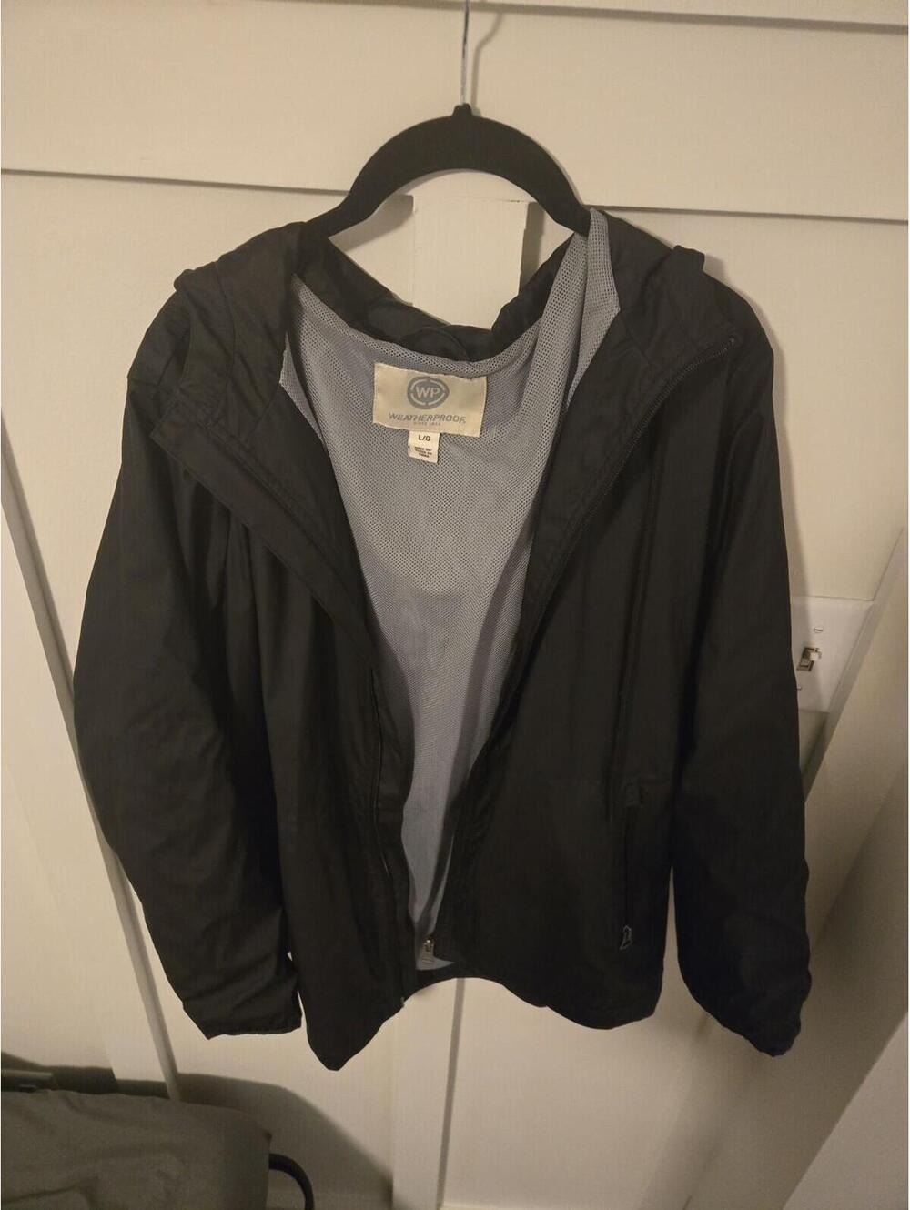 Weatherproof Men's Lightweight Hooded Windbreaker Jacket Size XL